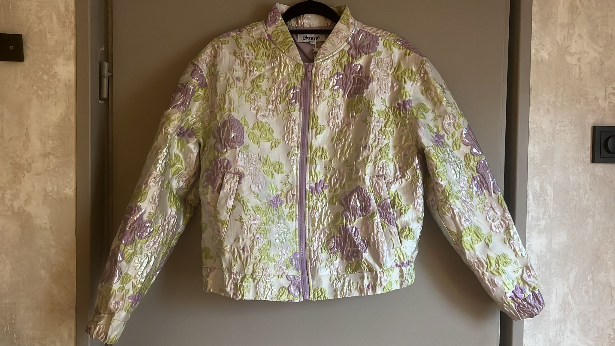 Floral Bomber Jacket – Pastel Chic