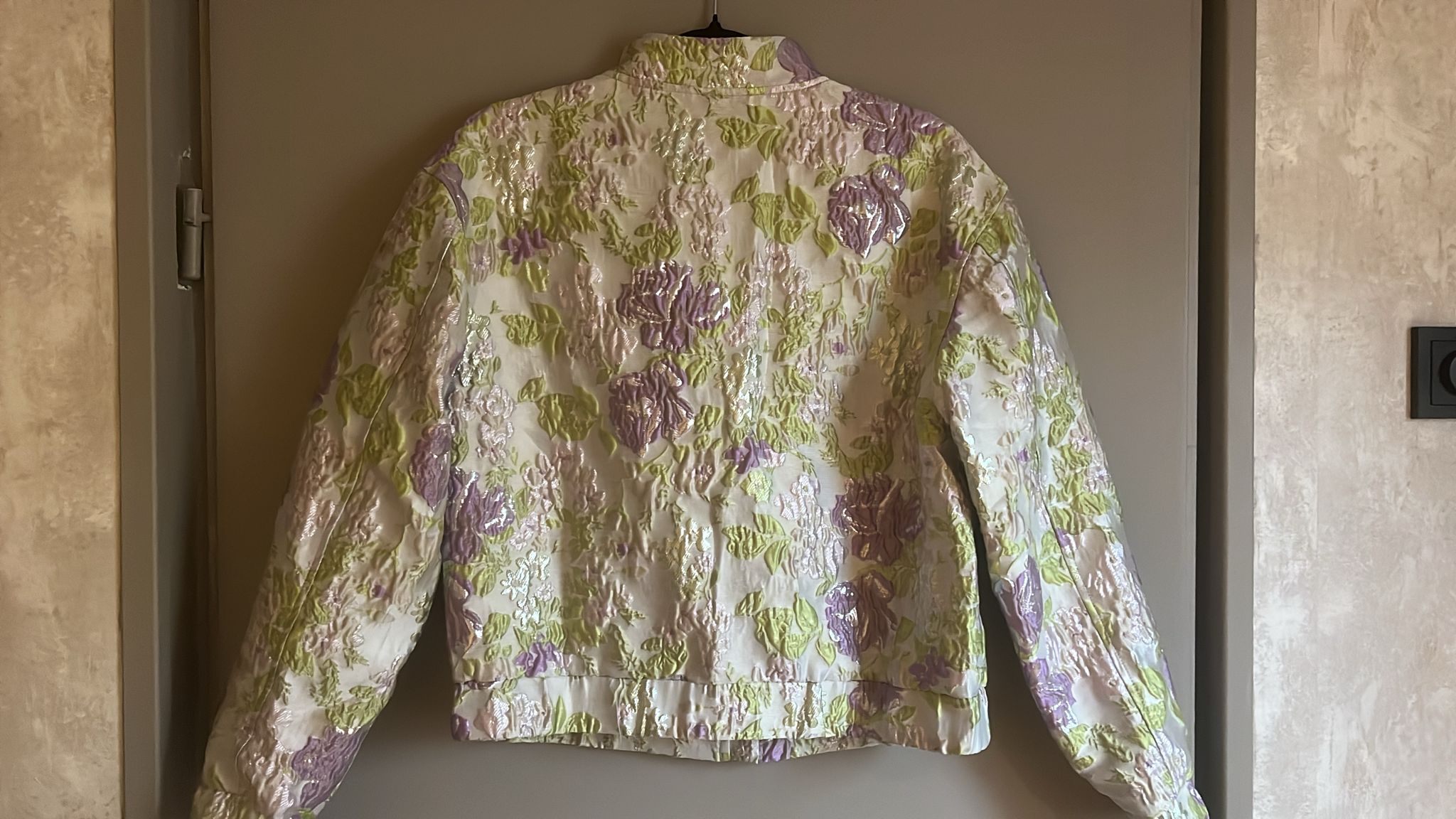 Floral Bomber Jacket – Pastel Chic