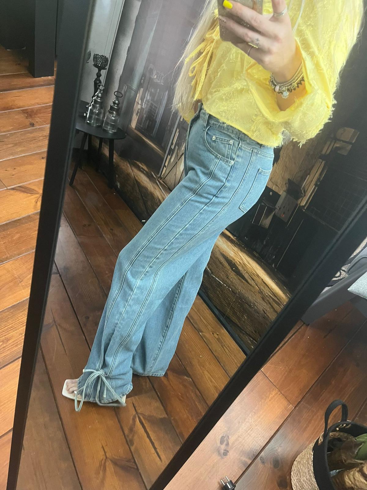 Romantic Yellow Tie Blouse – Elegant & Playful